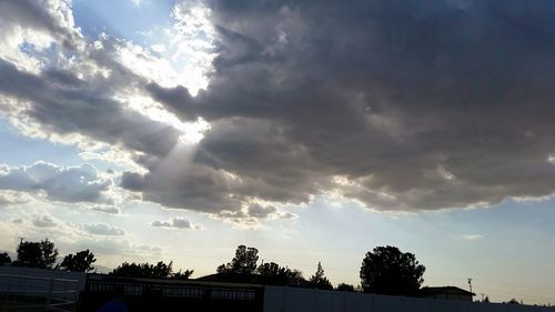 Low angle view of cloudy sky