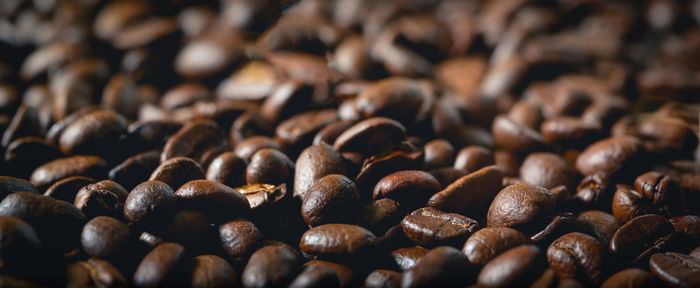 Full frame shot of coffee beans