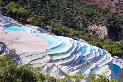 High angle view of sea shore