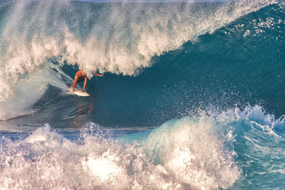 Man surfing in sea