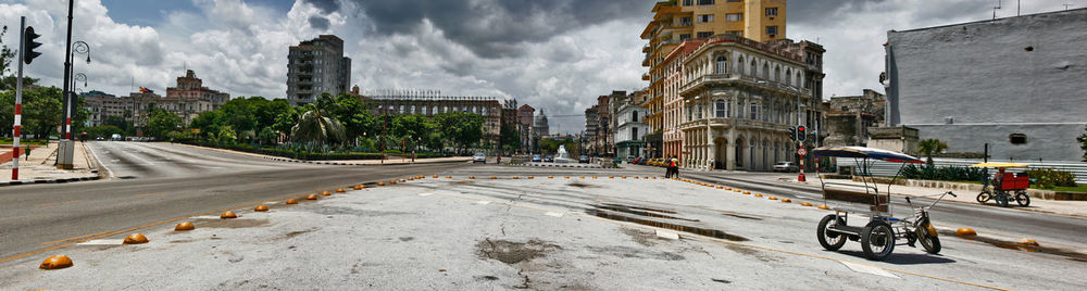 View of road passing through city