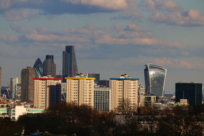 View of modern buildings in city