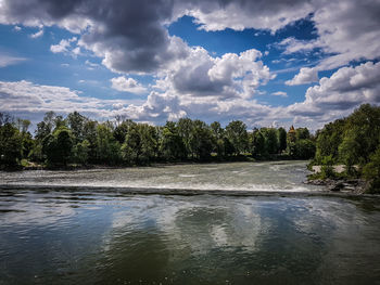 Scenic view of river against sky