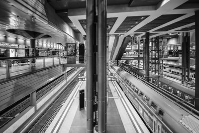 Blurred motion of railroad station