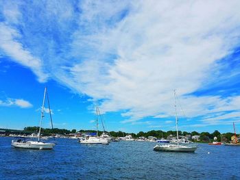 Boats in harbor