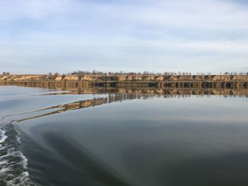 Scenic view of river against sky