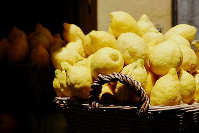 Close-up of fruits in basket