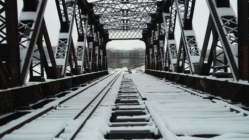 Footbridge over railroad tracks