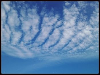 Low angle view of cloudy sky