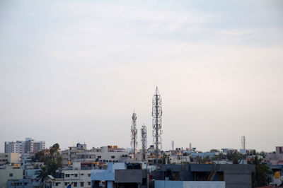 Buildings against sky in city