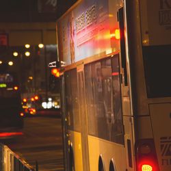 Illuminated lights at night