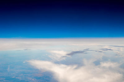 Aerial view of clouds in sky