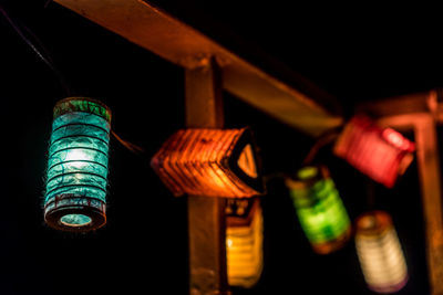 View of illuminated building