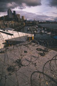 Cityscape against sky during sunset