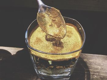 Close-up of drink on table