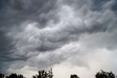 Low angle view of storm clouds in sky