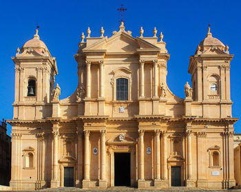 Low angle view of historic building against sky