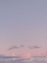 Low angle view of sky during sunset