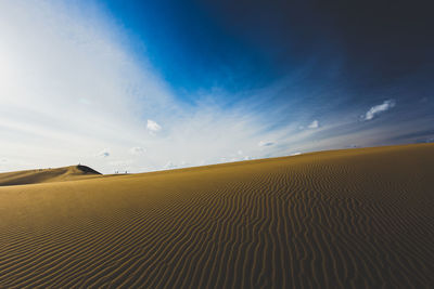 Scenic view of desert against sky