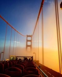 Golden gate bridge at sunset