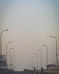 View of street light against sky