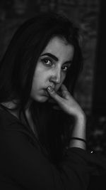 Portrait of beautiful young woman