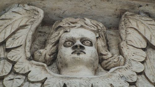 Close-up of angel statue