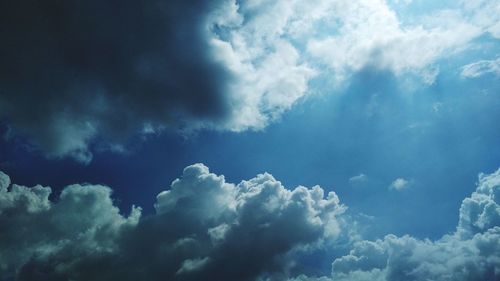 Low angle view of clouds in sky