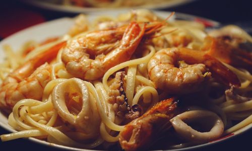 Close-up of meal served in plate