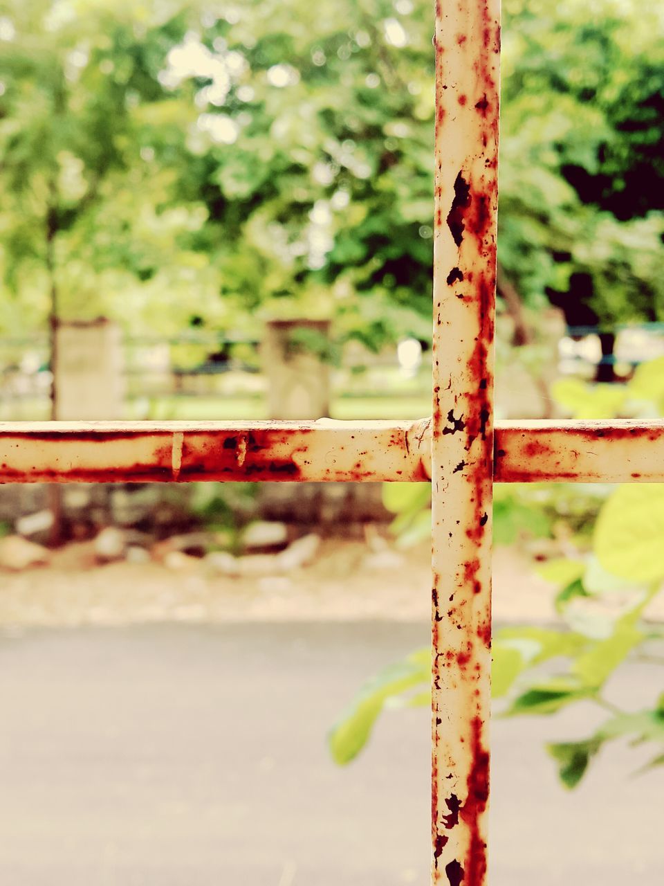 CLOSE-UP OF RUSTY OBJECT