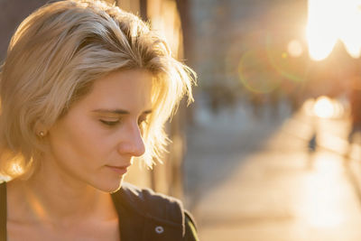 Portrait of beautiful young woman