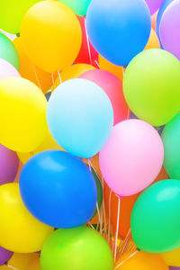 Colorful balloons in blue sky