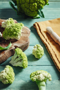Close-up of vegetables on table