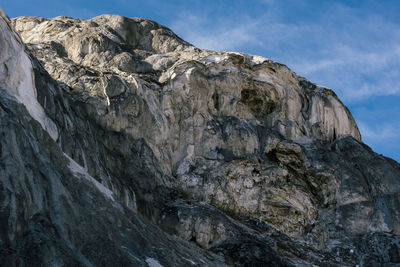 Idyllic shot of rocky mountain against sky