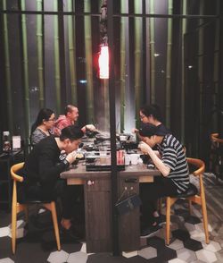 People sitting in restaurant