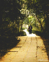 People walking on footpath