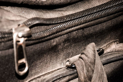 Close-up of backpack