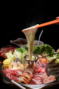 Close-up of food in plate