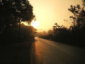 Country road at sunset