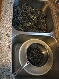 Close-up high angle view of plate