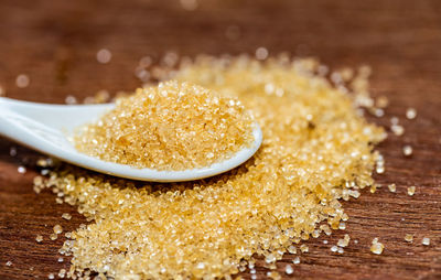 Close-up of food on table