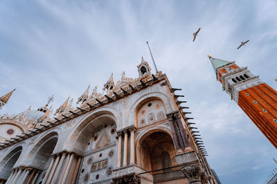 Low angle view of temple building against sky