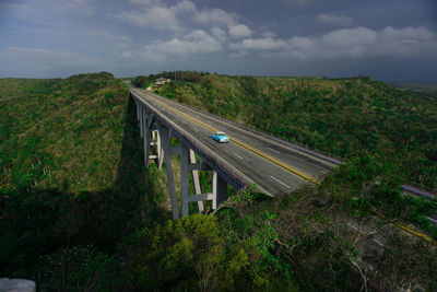 Road amidst green landscape against sky