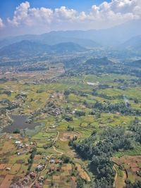 Aerial view of rural landscape