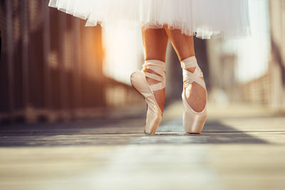 Low section of ballet dancer dancing