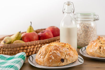 Close-up of food on table