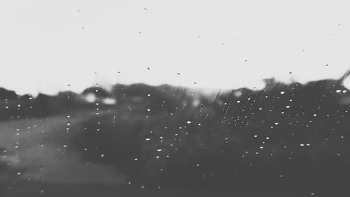 Full frame shot of raindrops on glass window