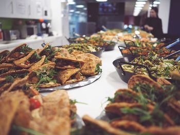 Close-up of various food in plate