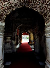 Empty corridor in building