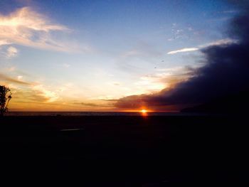 Scenic view of sunset over sea